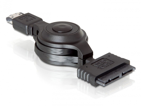 eSATAp Anschlusskabel eSATAp I-Stecker/Micro SATA 16-pol. Stecker 5V, aufrollbar eSATAp Anschlusskabel eSATAp I-Stecker/Micro SATA 16-pol. Stecker 5V, aufrollbar