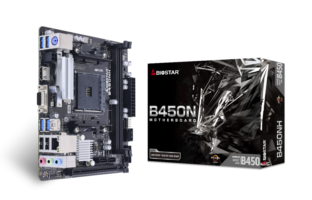 MB Biostar B450NH Sockel AMD AM4, 2xDDR4 HDMI / VGA / GLAN, mini-ITX MB Biostar B450NH Sockel AMD AM4, 2xDDR4 HDMI / VGA / GLAN, mini-ITX