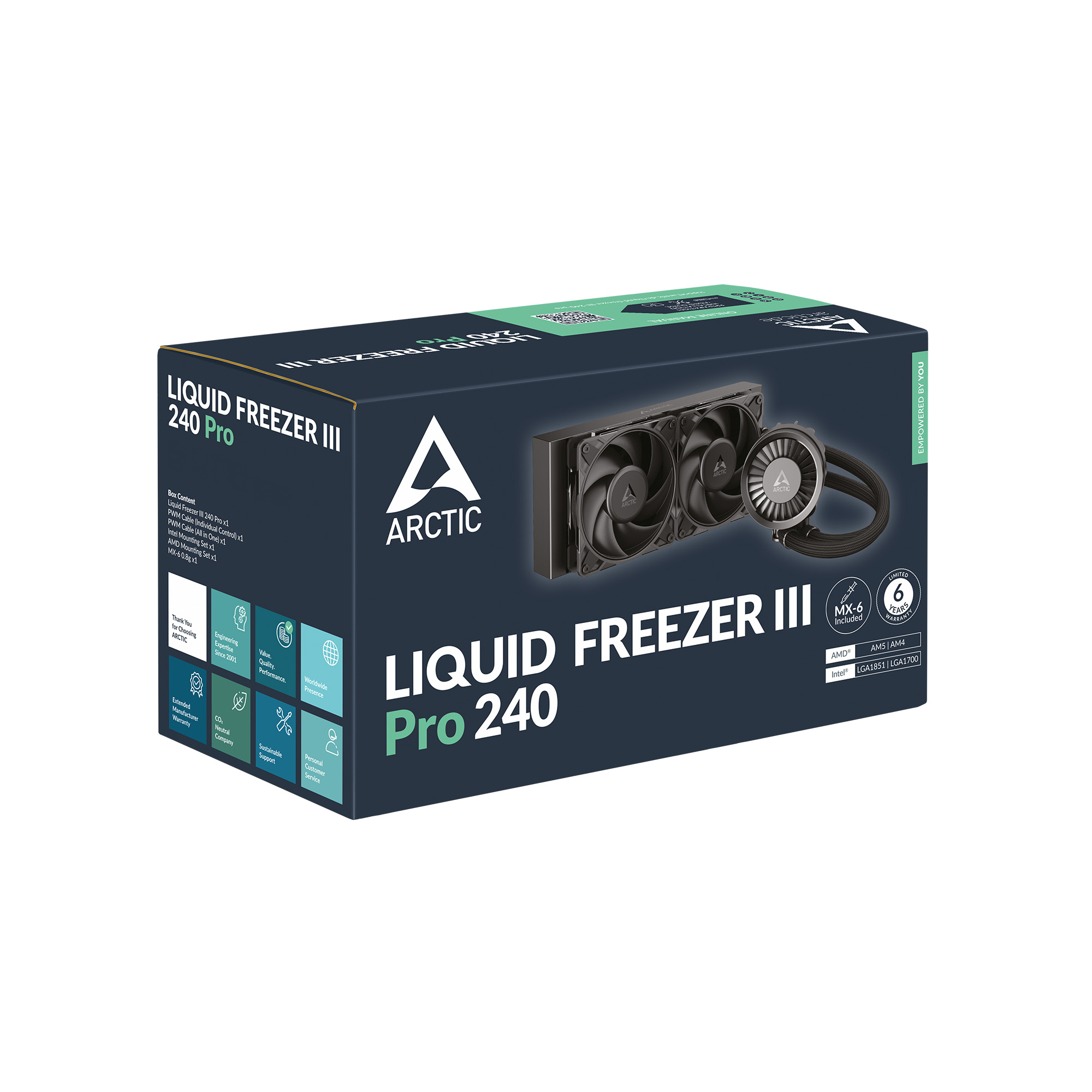 ARCTIC Liquid Freezer III Pro 240 Wasserkühlung für Intel und AMD Prozessoren, 2x120mm Lüfter ARCTIC Liquid Freezer III Pro 240 Wasserkühlung für Intel und AMD Prozessoren, 2x120mm Lüfter