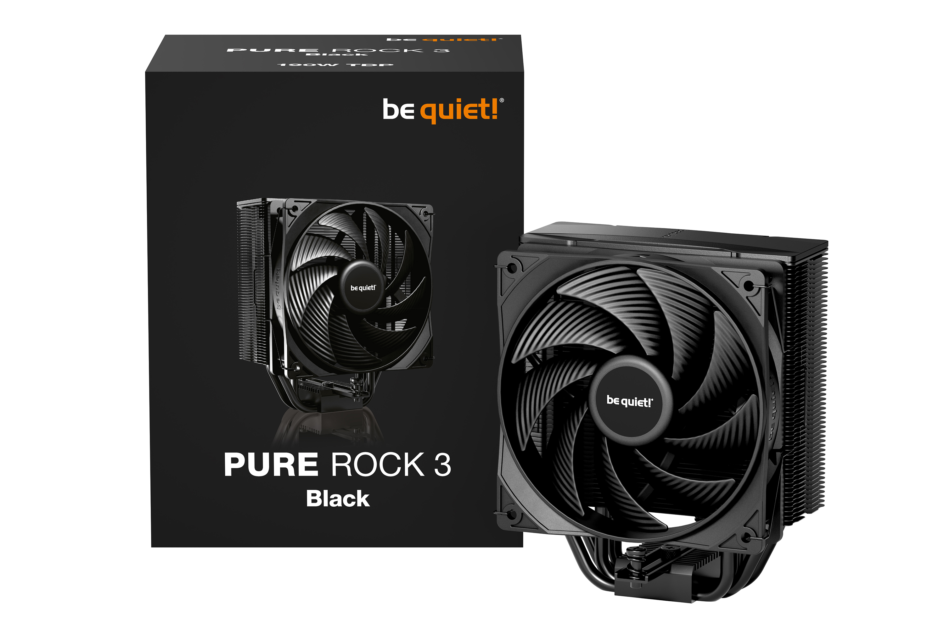 be quiet! Pure Rock 3 Black CPU-Kühler für Intel und AMD Prozessoren