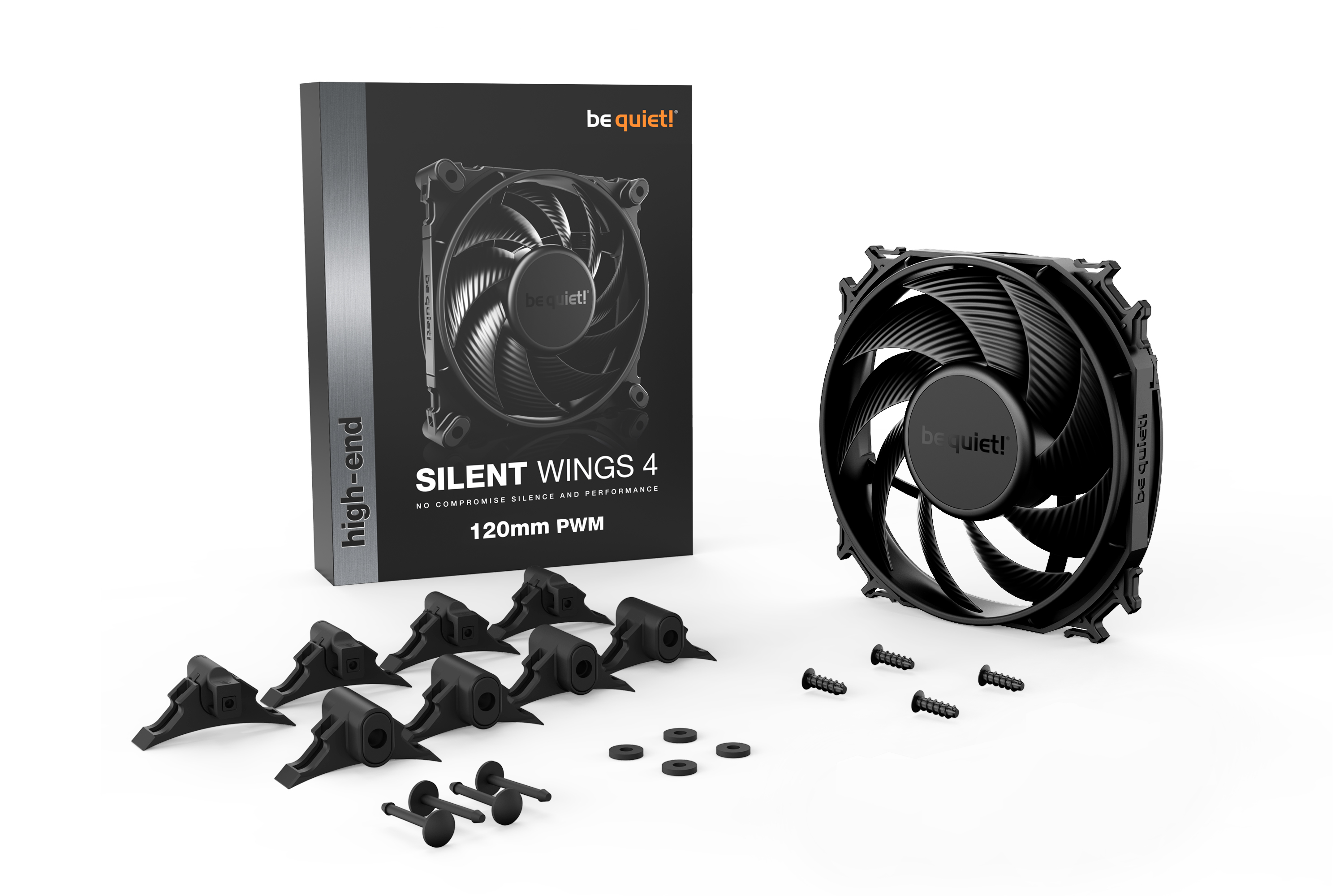 BeQuiet Silent Wings 4 PWM PC-Lüfter 120x120x25mm 4-pol. PWM-Stecker, schwarz BeQuiet Silent Wings 4 PWM PC-Lüfter 120x120x25mm 4-pol. PWM-Stecker, schwarz