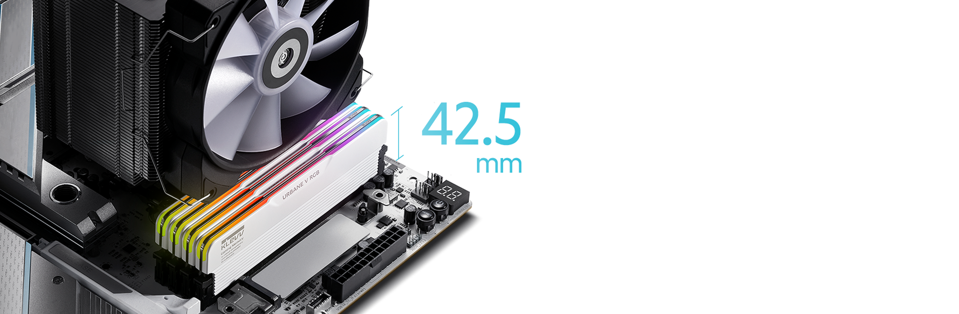 DDR5 RAM KLEVV Urbane V RGB Brilliant White 32GB (2x16GB) PC 6000 CL30