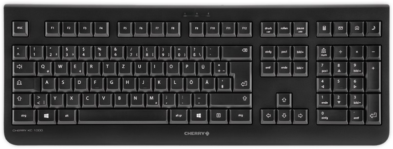 Cherry JK-0800DE-2 KC1000 ultraflat Tastatur deutsch USB, schwarz Cherry JK-0800DE-2 KC1000 ultraflat Tastatur deutsch USB, schwarz