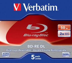 BD-RE DL Blu-ray RW-Rohling Verbatim 5er J-Case 2x / 50GB BD-RE DL Blu-ray RW-Rohling Verbatim 5er J-Case 2x / 50GB
