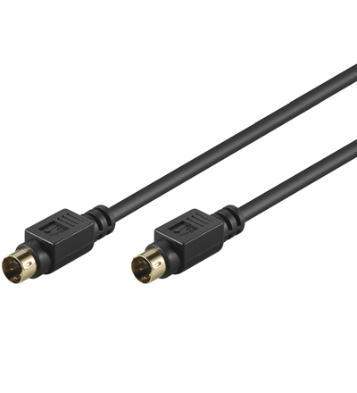 S-VHS Anschlusskabel 2x S-VHS Stecker 4-polig, schwarz, 10 Meter S-VHS Anschlusskabel 2x S-VHS Stecker 4-polig, schwarz, 10 Meter