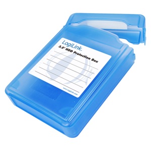 LogiLink Festplatten Schutz-Box für 3,5 HDDs, blau LogiLink Festplatten Schutz-Box für 3,5 HDDs, blau