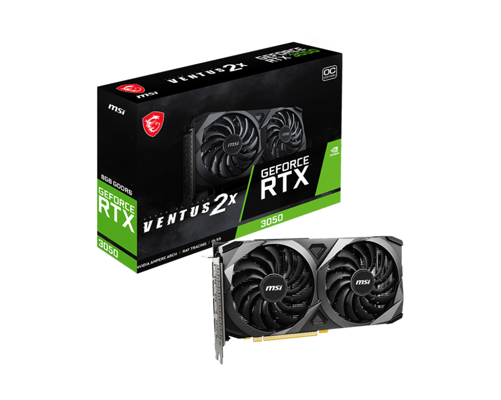 MSI nVidia RTX 3050 Ventux 2X XS OC 8GB DDR6, HDMI / 3xDP, PCIe 4.0