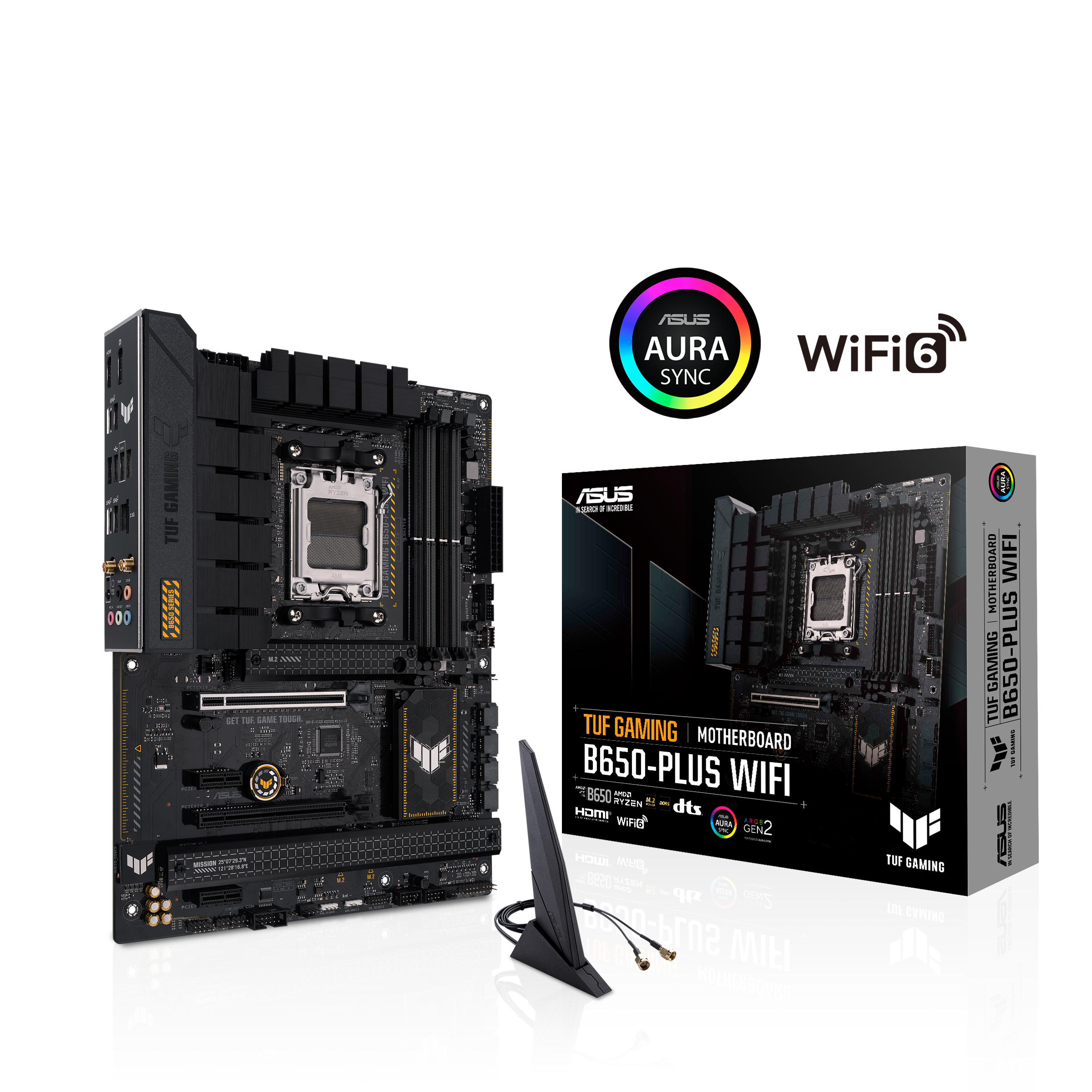 ASUS TUF Gaming B650-Plus WiFi Sockel AM5, 4xDDR5 3xM.2 / HDMI / DP / USB-C, ATX ASUS TUF Gaming B650-Plus WiFi Sockel AM5, 4xDDR5 3xM.2 / HDMI / DP / USB-C, ATX