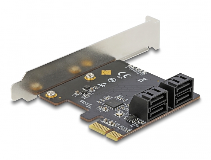 DeLock 90010 SATA HDD-Kontroller 4x SATA 6Gb/s, PCIe x1 V3.0 DeLock 90010 SATA HDD-Kontroller 4x SATA 6Gb/s, PCIe x1 V3.0