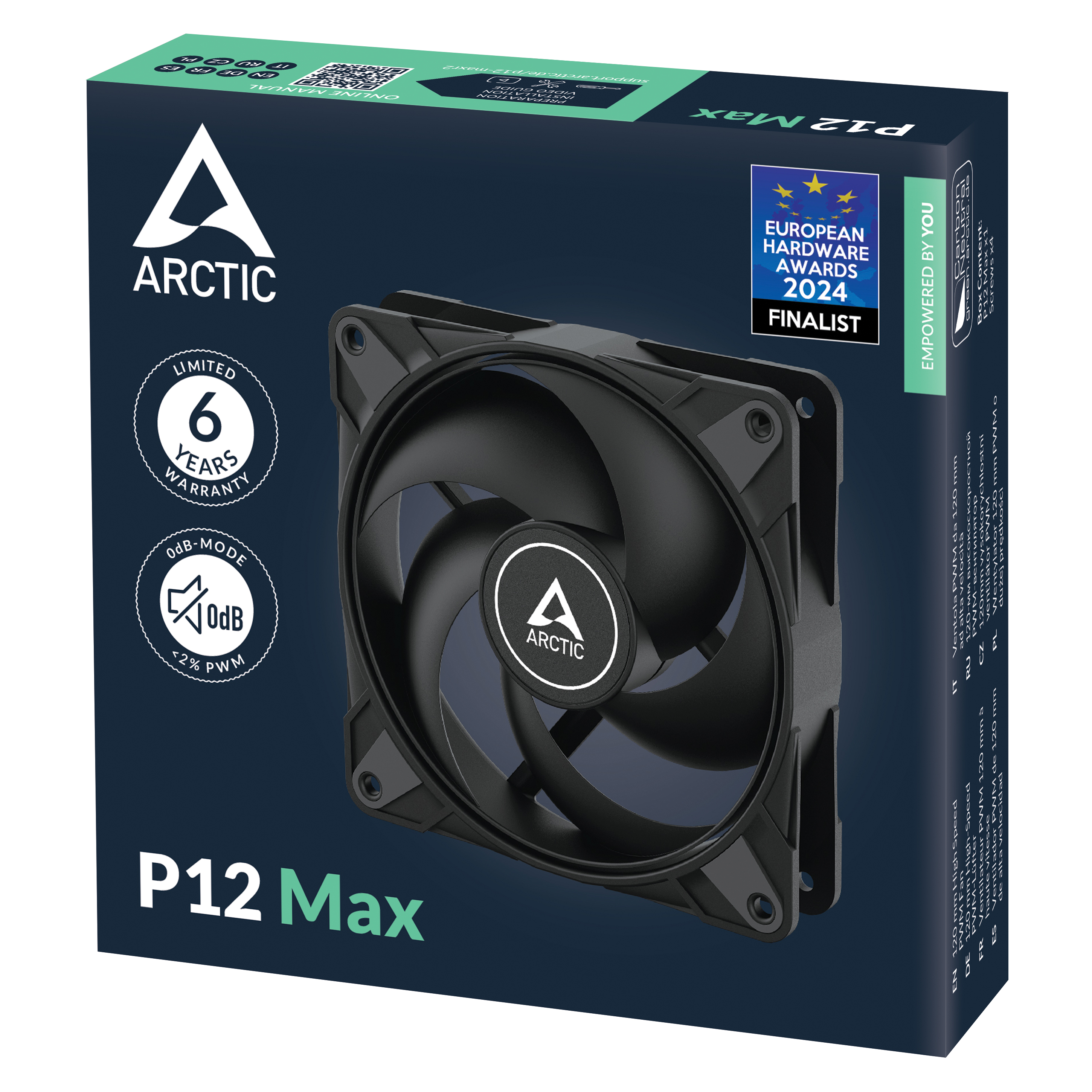 ARCTIC Lüfter P12 Max PWM PC-Lüfter 120x120x25mm 4-Pin PWM-Stecker, schwarz ARCTIC Lüfter P12 Max PWM PC-Lüfter 120x120x25mm 4-Pin PWM-Stecker, schwarz