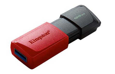 Kingston DataTraveler Exodia M  USB-Stick 128GB USB 3.2, Schwarz/Rot