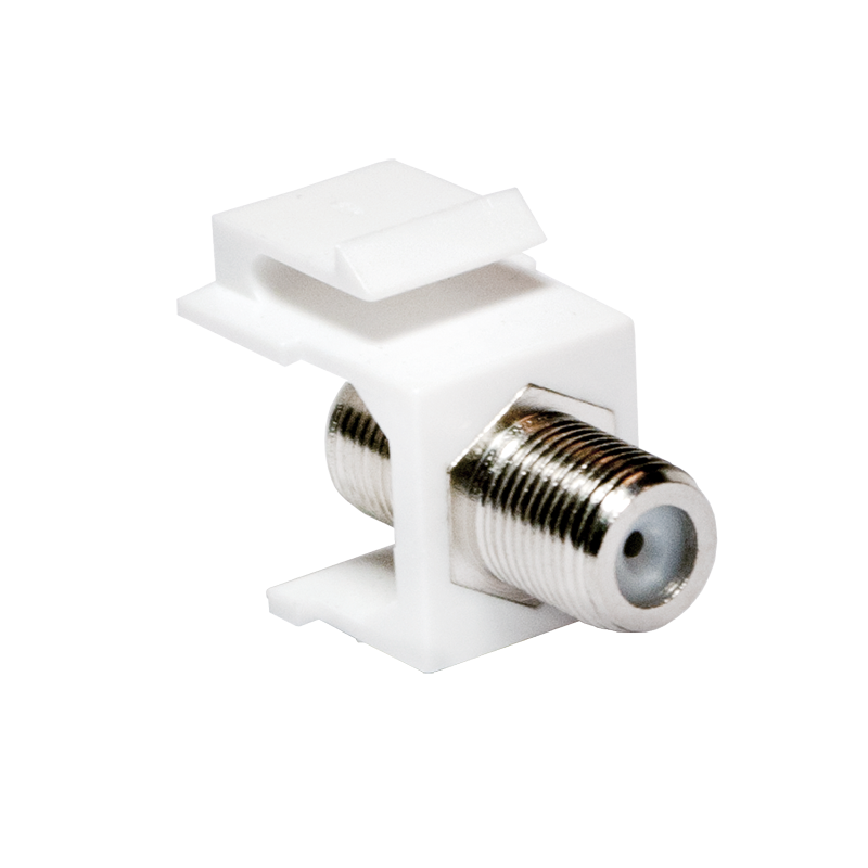 Keystone coupler TV/SAT, F-Type/Bu. zu F-Type/Bu., 75 Ohm, weiß Keystone coupler TV/SAT, F-Type/Bu. zu F-Type/Bu., 75 Ohm, weiß