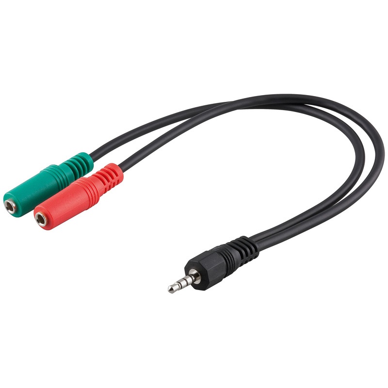Multimedia Adapter Audio 1x Klinken-Stecker 3.5mm 4polig / 2x Klinken-Buchse 3.5mm stereo, 2x geschirmt, 0.30 m Multimedia Adapter Audio 1x Klinken-Stecker 3.5mm 4polig / 2x Klinken-Buchse 3.5mm stereo, 2x geschirmt, 0.30 m