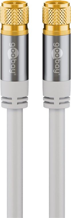 SAT-Antennenkabel (135 dB) 1m, 4x geschirmt 2x F-Stecker vergoldet, weiss SAT-Antennenkabel (135 dB) 1m, 4x geschirmt 2x F-Stecker vergoldet, weiss