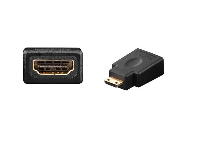 Mini-HDMI - HDMI Adapter 1x Mini-HDMI Stecker / 1x HDMI Buchse Mini-HDMI - HDMI Adapter 1x Mini-HDMI Stecker / 1x HDMI Buchse