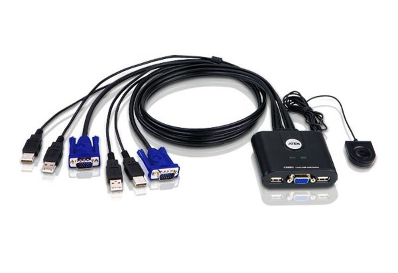 ATEN KVM Switch CS22U-AT 2-Port Pocket USB / VGA, 1User/2PC ATEN KVM Switch CS22U-AT 2-Port Pocket USB / VGA, 1User/2PC