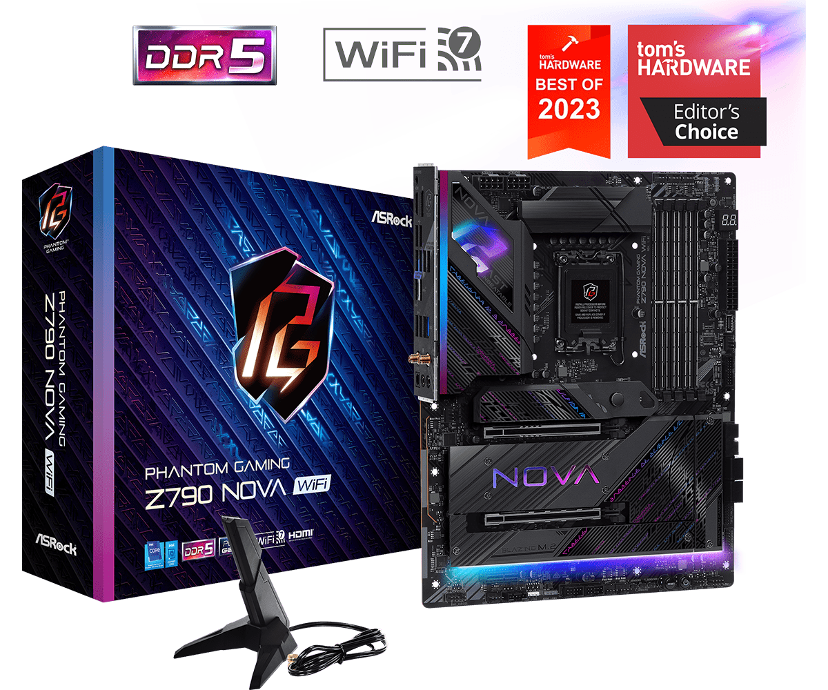ASRock Z790 PG Nova WiFi Sockel 1700, 4xDDR5 HDMI / DP / 5x M.2 / ATX ASRock Z790 PG Nova WiFi Sockel 1700, 4xDDR5 HDMI / DP / 5x M.2 / ATX