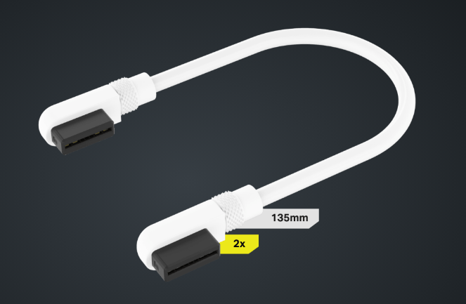 Corsair iCUE LINK - Netz-/Datenkabel - CORSAIR iCUE Link zu CORSAIR iCUE Link - 13.5 cm Corsair iCUE LINK - Netz-/Datenkabel - CORSAIR iCUE Link zu CORSAIR iCUE Link - 13.5 cm