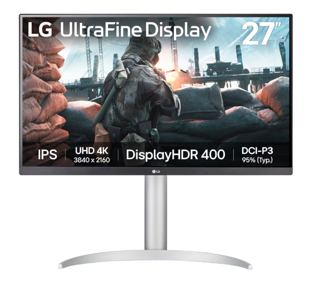 LG 27UP650K IPS TFT 68,4cm (27 Zoll) 16:9 4K 60Hz 400cd Pivot 5ms DP / 2xHDMI / LS / USB-C, weiß