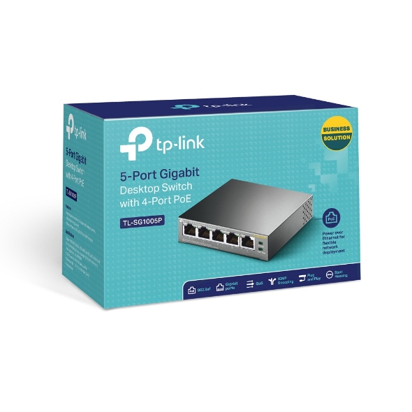 TP-Link TL-SG1005P Gigabit PoE Switch 5-Port (4xPoE) 10-1000Mbps Desktop TP-Link TL-SG1005P Gigabit PoE Switch 5-Port (4xPoE) 10-1000Mbps Desktop