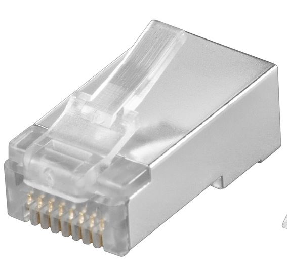5x RJ45 Stecker Crimp Cat.5e geschirmt mit Knickschutz, grau 5x RJ45 Stecker Crimp Cat.5e geschirmt mit Knickschutz, grau