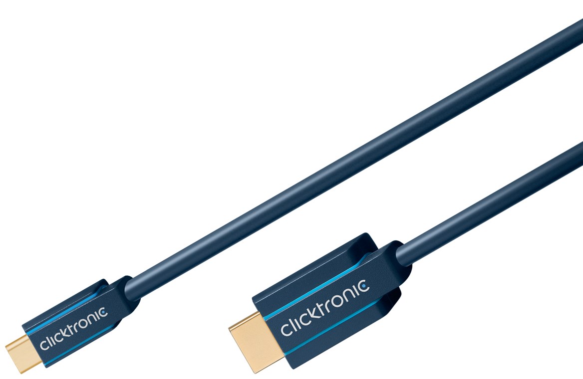 Clicktronic USB-C / HDMI Kabel 1 Meter USB 3.1 Typ C-Stecker > HDMI-Stecker