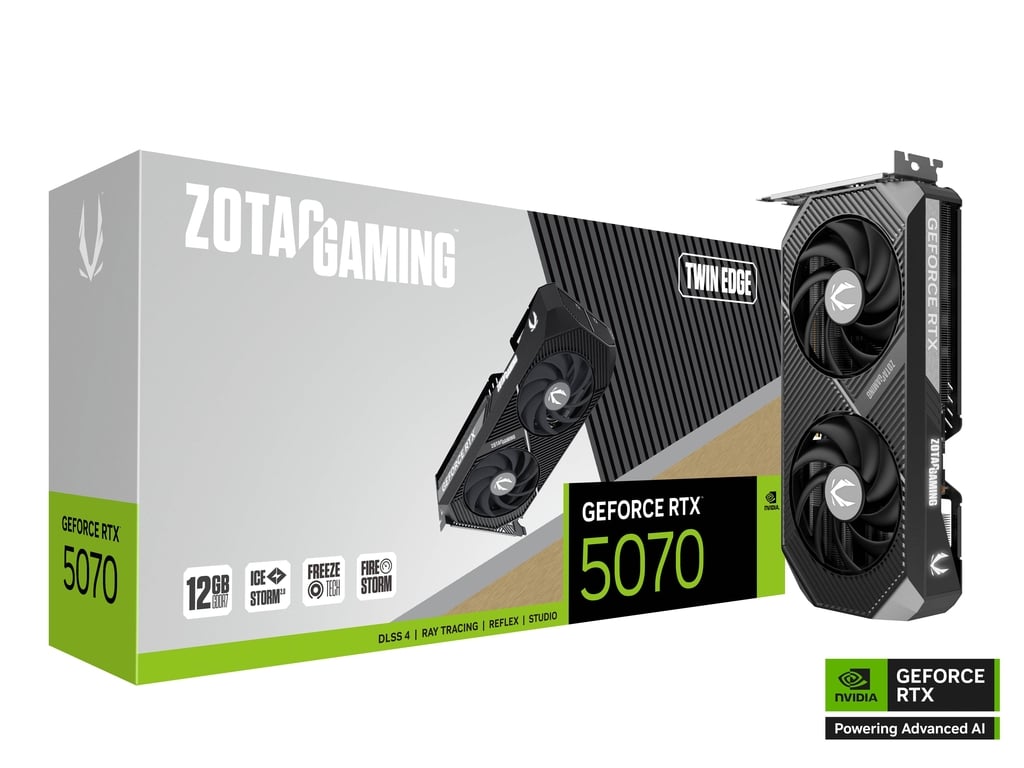 Zotac nVidia GeForce RTX 5070 Twin Edge 12GB DDR7, HDMI / 3xDP, PCIe 5.0