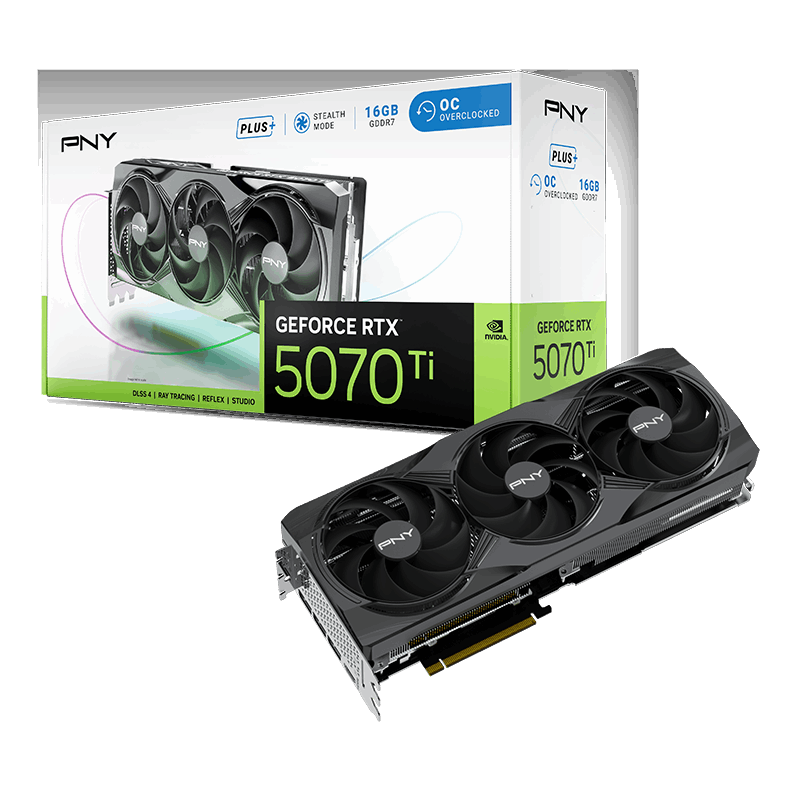 PNY nVidia RTX 5070 Ti OC Triple Fan Plus 16GB DDR7, HDMI / 3xDP, PCIe 5.0 PNY nVidia RTX 5070 Ti OC Triple Fan Plus 16GB DDR7, HDMI / 3xDP, PCIe 5.0