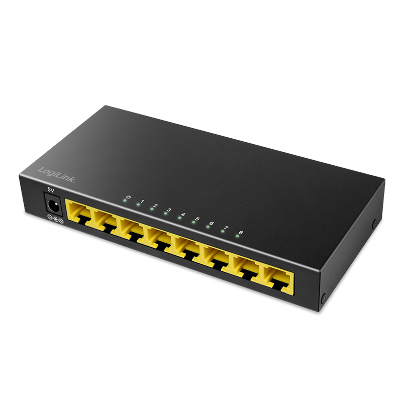 Logilink 8-Port Gigabit Ethernet Network Switch Desktop Metall Logilink 8-Port Gigabit Ethernet Network Switch Desktop Metall