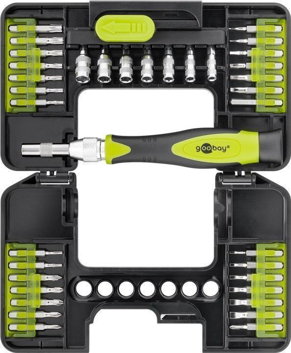 Goobay 37-teiliges Präzisionsschraubendreher-Set, inkl. Schlitz, Kreuz, Torx, Inbus, Nuss Goobay 37-teiliges Präzisionsschraubendreher-Set, inkl. Schlitz, Kreuz, Torx, Inbus, Nuss