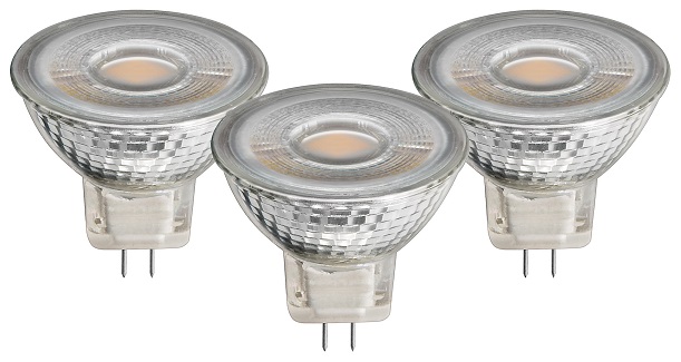 LED-Reflektorset 3x MR16 12V - 270 Lumen, 5Watt, 38 Grad, warm-weiss LED-Reflektorset 3x MR16 12V - 270 Lumen, 5Watt, 38 Grad, warm-weiss