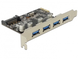 Delock USB 3.0 Karte  4x USB-Ports extern, PCIe