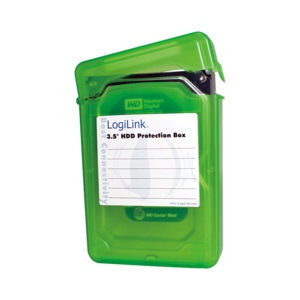 LogiLink Festplatten Schutz-Box für 3,5 HDDs, grün LogiLink Festplatten Schutz-Box für 3,5 HDDs, grün