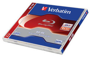 BD-RE Blu-ray RW-Rohling Verbatim 1er J-Case 2x / 25GB BD-RE Blu-ray RW-Rohling Verbatim 1er J-Case 2x / 25GB