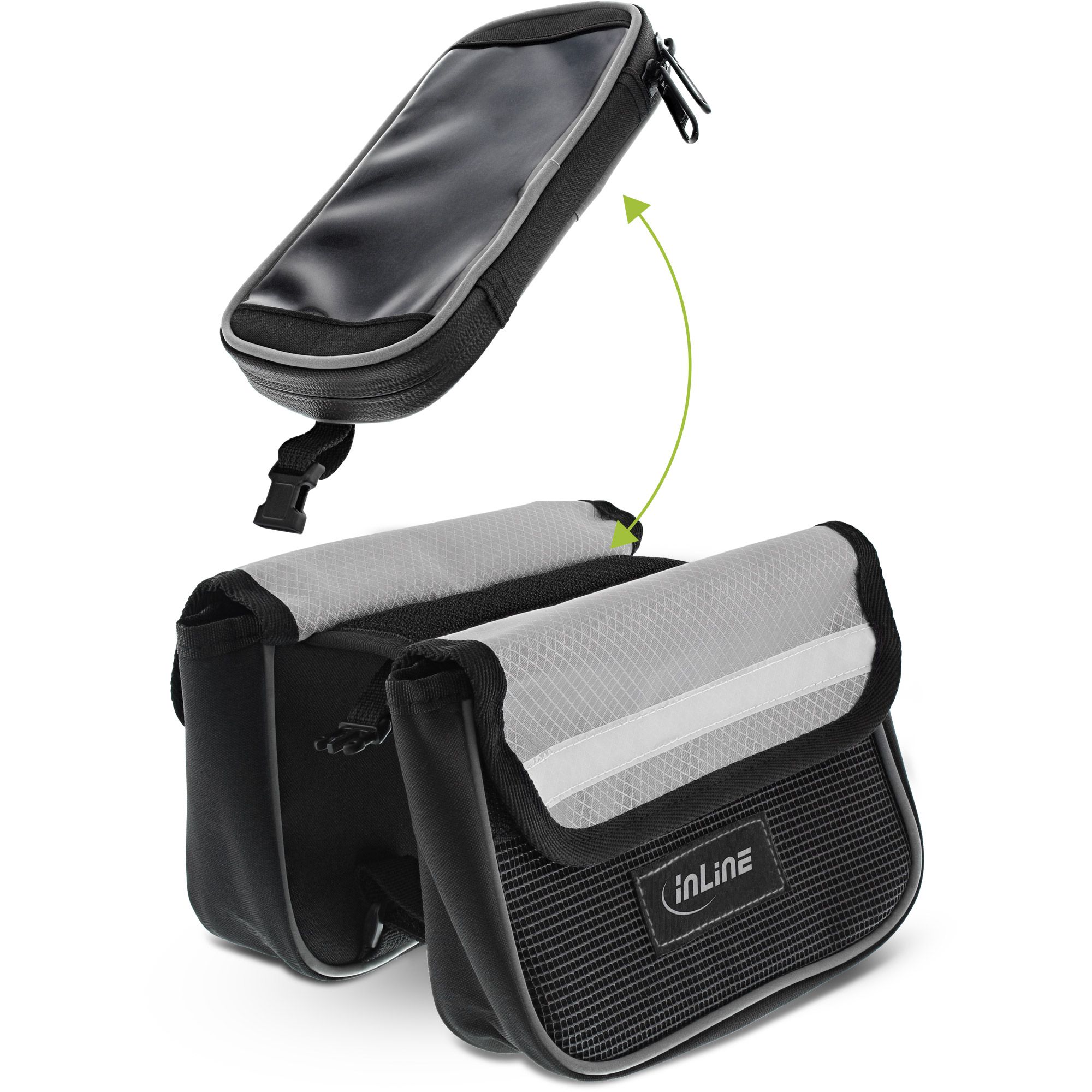 Sport Fahrradtasche Multi zur Montage auf den Rahmen, schwarz
