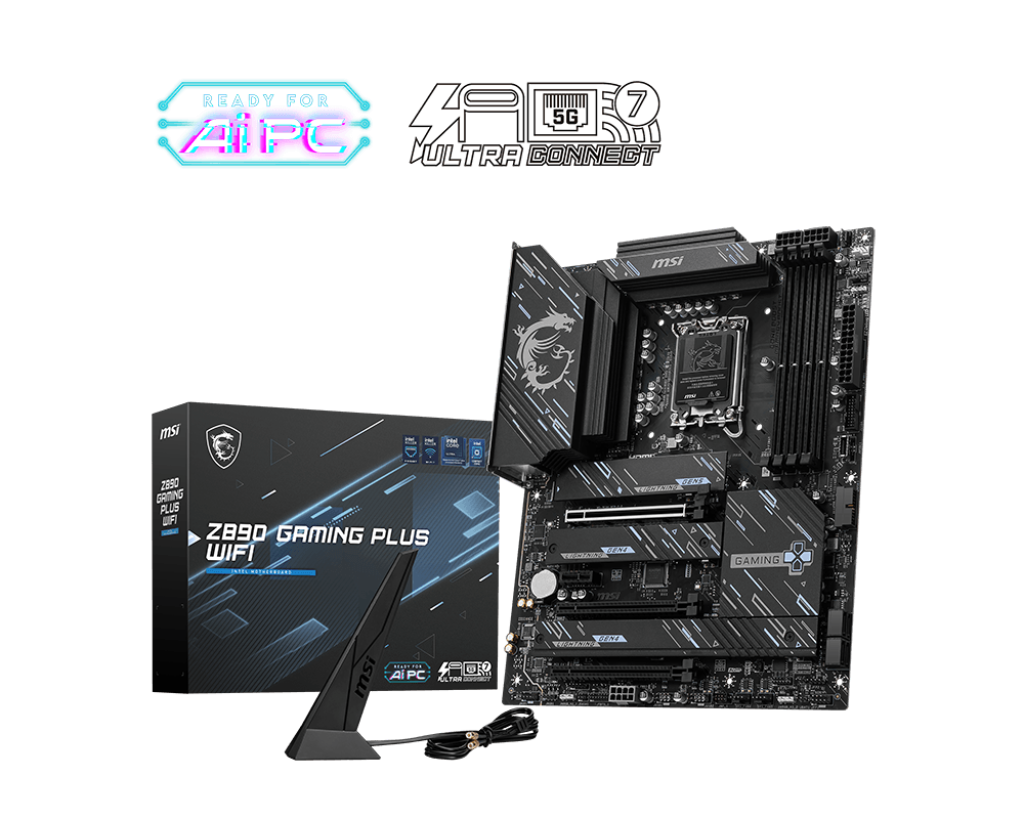 MSI Z890 Gaming Plus WiFi Sockel 1851, 4xDDR5 HDMI / DP / TB / 4x M.2 / ATX MSI Z890 Gaming Plus WiFi Sockel 1851, 4xDDR5 HDMI / DP / TB / 4x M.2 / ATX