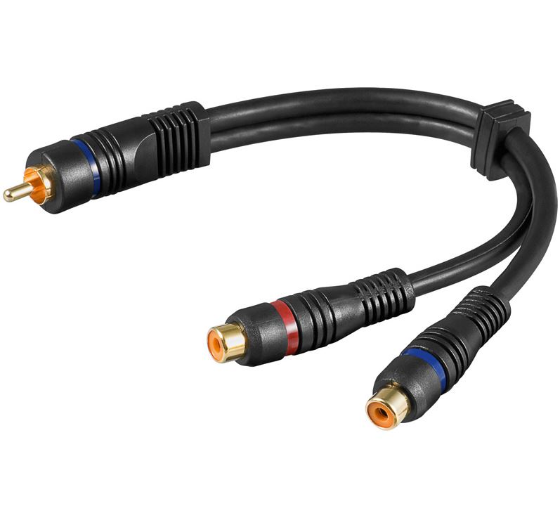 Multimedia Adapter Audio 1x Cinch-Stecker / 2x Cinch-Buchsen, 2x geschirmt, 0.20 m Multimedia Adapter Audio 1x Cinch-Stecker / 2x Cinch-Buchsen, 2x geschirmt, 0.20 m