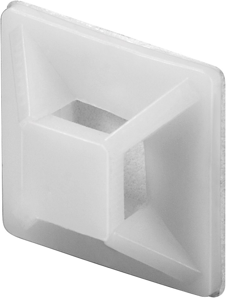 Klebesockel (10er Pack) mit Öse für Kabelbinder bis 3,6mm, natur
