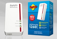 AVM Fritz!Powerline 1260E Powerline Adapter 1200Mbps, 1x Bridge AVM Fritz!Powerline 1260E Powerline Adapter 1200Mbps, 1x Bridge