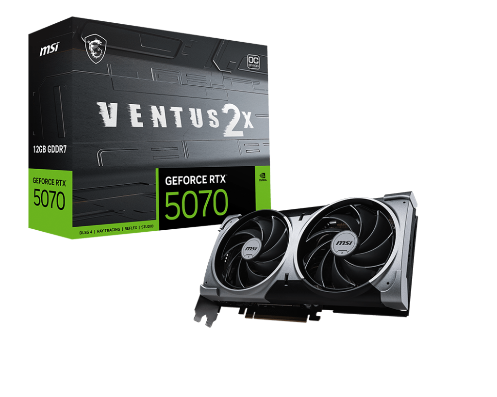 MSI nVidia RTX 5070 Ventus 2X OC 12GB DDR7, HDMI / 3xDP, PCIe 5.0
