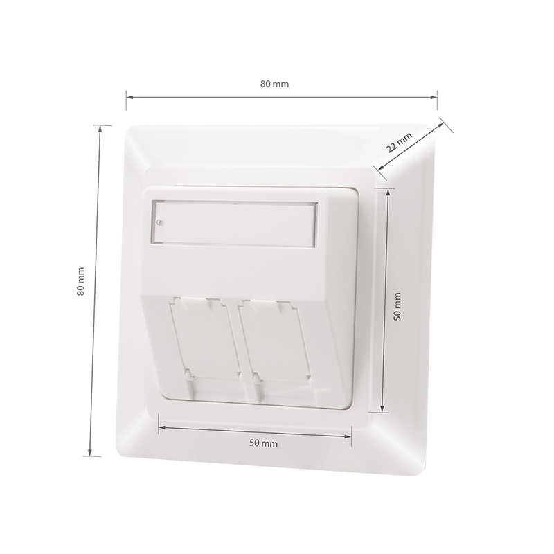 Logilink Netzwerkdose für 2x Keystone RJ45 aufbauend, reinweiss Logilink Netzwerkdose für 2x Keystone RJ45 aufbauend, reinweiss