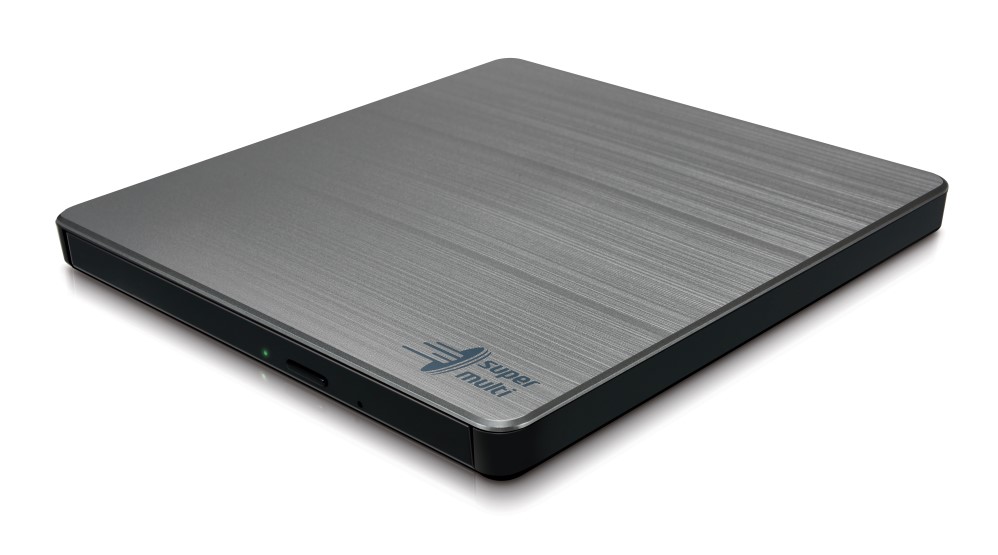 Hitachi/LG HLDS-GP60NS60 DVD-Brenner USB 2.0 extern slimline, silber Hitachi/LG HLDS-GP60NS60 DVD-Brenner USB 2.0 extern slimline, silber