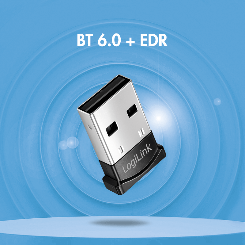 LogiLink Bluetooth USB-A Dongle, Bluetooth 6.0 Adapter, EDR, Dual Mode