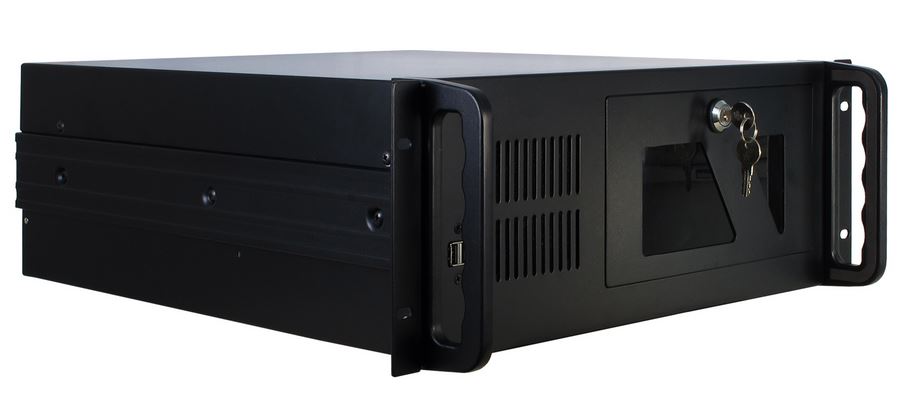 Industrie- (19")-Gehäuse IPC 4088-S 4HE ohne Netzteil, schwarz Industrie- (19")-Gehäuse IPC 4088-S 4HE ohne Netzteil, schwarz