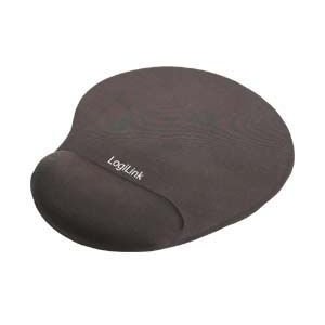LogiLink Mousepad mit Gel-Handballenauflage, Silikon, schwarz