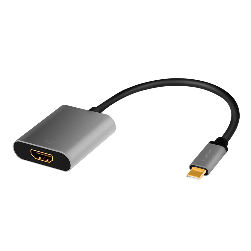 USB C/HDMI Konverter 4k/60Hz - USB 3.1 Typ C-Stecker > HDMI Buchse, 15cm, schwarz/grau USB C/HDMI Konverter 4k/60Hz - USB 3.1 Typ C-Stecker > HDMI Buchse, 15cm, schwarz/grau