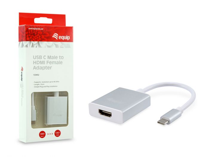 USB C/HDMI Konverter - USB 3.1 Typ C-Stecker > HDMI Buchse, 14cm, weiß USB C/HDMI Konverter - USB 3.1 Typ C-Stecker > HDMI Buchse, 14cm, weiß