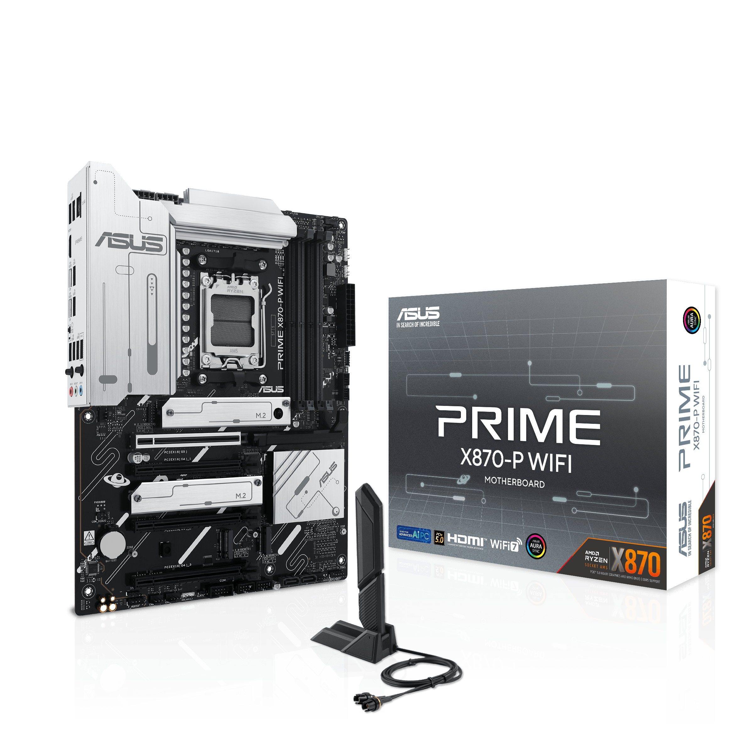ASUS Prime X870-P Wi-Fi Sockel AM5, 4xDDR5 HDMI / USB-C-DP / 4xM.2, ATX ASUS Prime X870-P Wi-Fi Sockel AM5, 4xDDR5 HDMI / USB-C-DP / 4xM.2, ATX