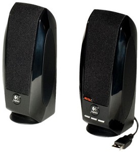 Logitech S150 2.0 Aktiv-Lautsprechersystem USB 2.0 mit Tasche, schwarz Logitech S150 2.0 Aktiv-Lautsprechersystem USB 2.0 mit Tasche, schwarz