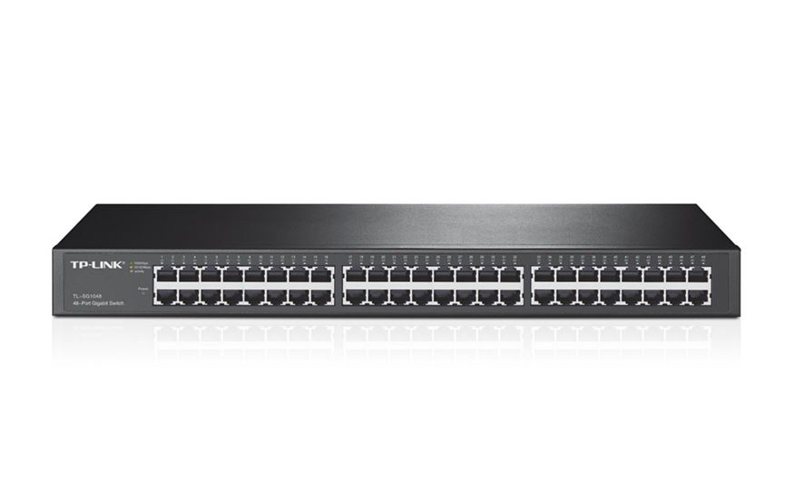 TP-Link TL-SG1048 Gigabit Switch 48-Port 10-1000Mbps Industrie 19", schwarz TP-Link TL-SG1048 Gigabit Switch 48-Port 10-1000Mbps Industrie 19", schwarz